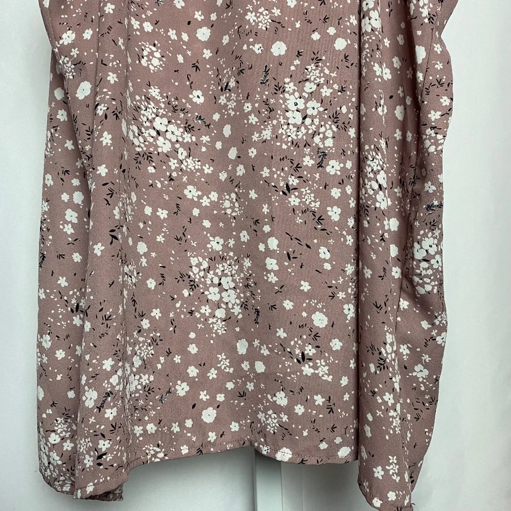 Tamara H Womenʻs Mauve Floral Print Sleeveless Blouse